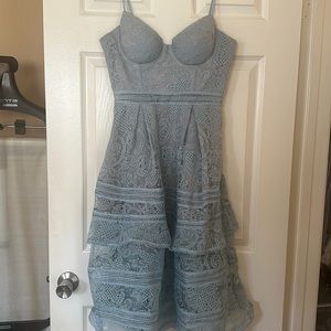 Self Portrait Lace Blue Babydoll Dress